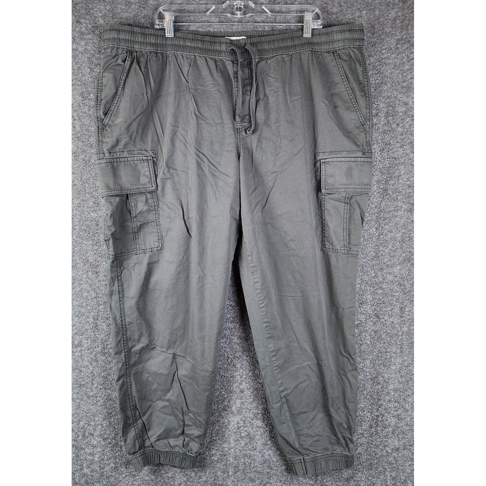 Sonoma Cargo Jogger Women 2XB Green Elastic Waist Drawstring Pockets EUC